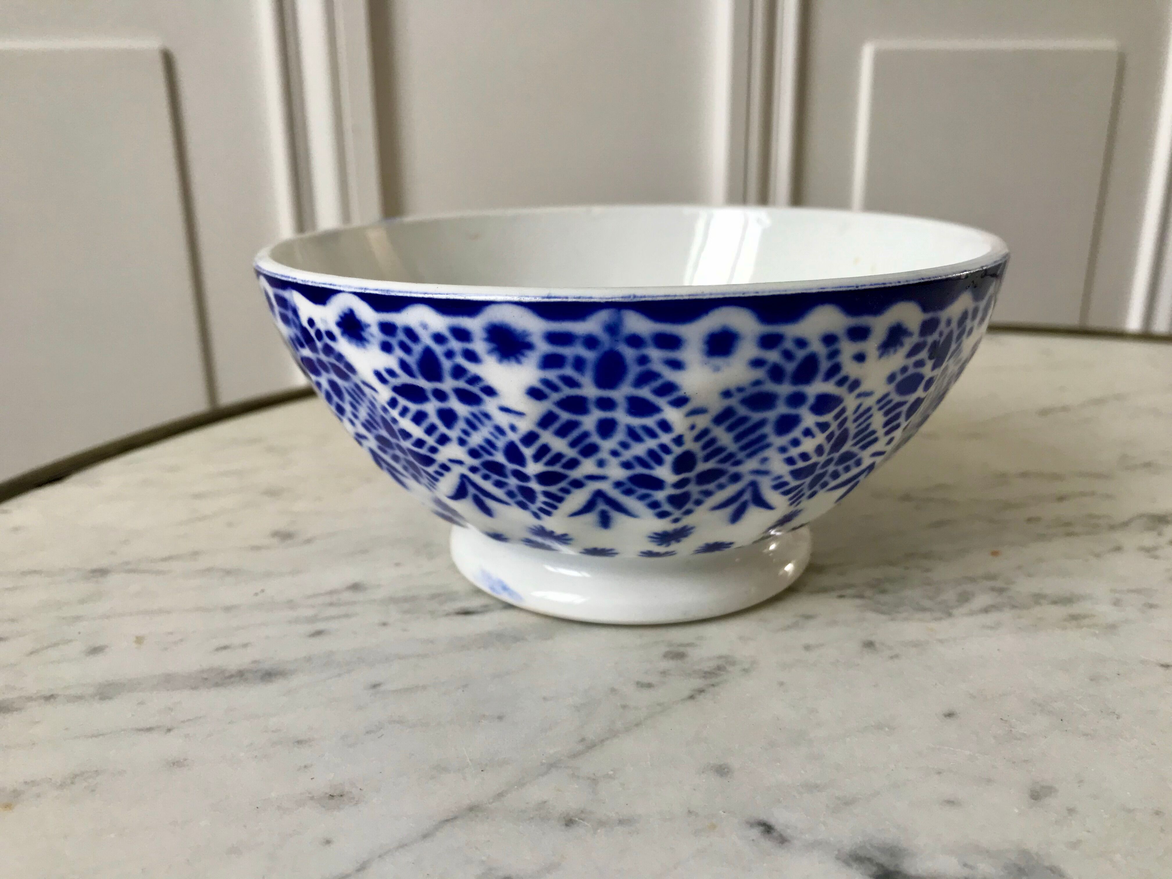Bols en Terre de Fer bleu et vert fin XIXème