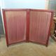 By fire art-nouveau in wood, embossed leather and fabric