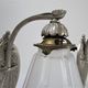 Pair of art deco glass and metal sconces 20/30