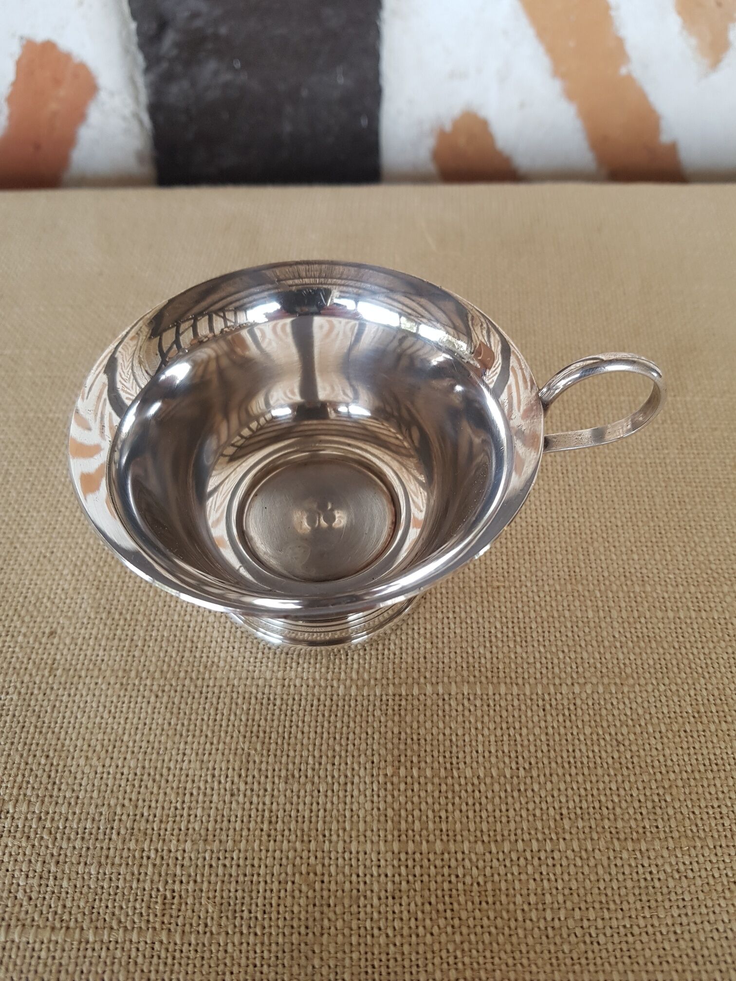 Silver metal birth cup