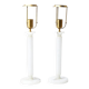 Pair of alabaster table lamps in the style of Jean Michel Frank, France 1960.