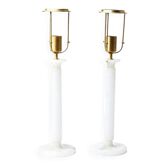 Paire de lampes de table en albâtre de style Jean Michel Frank  France 1960