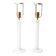 Pair of alabaster table lamps in the style of Jean Michel Frank, France 1960.