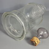 Old bottle of 19th century blown glass