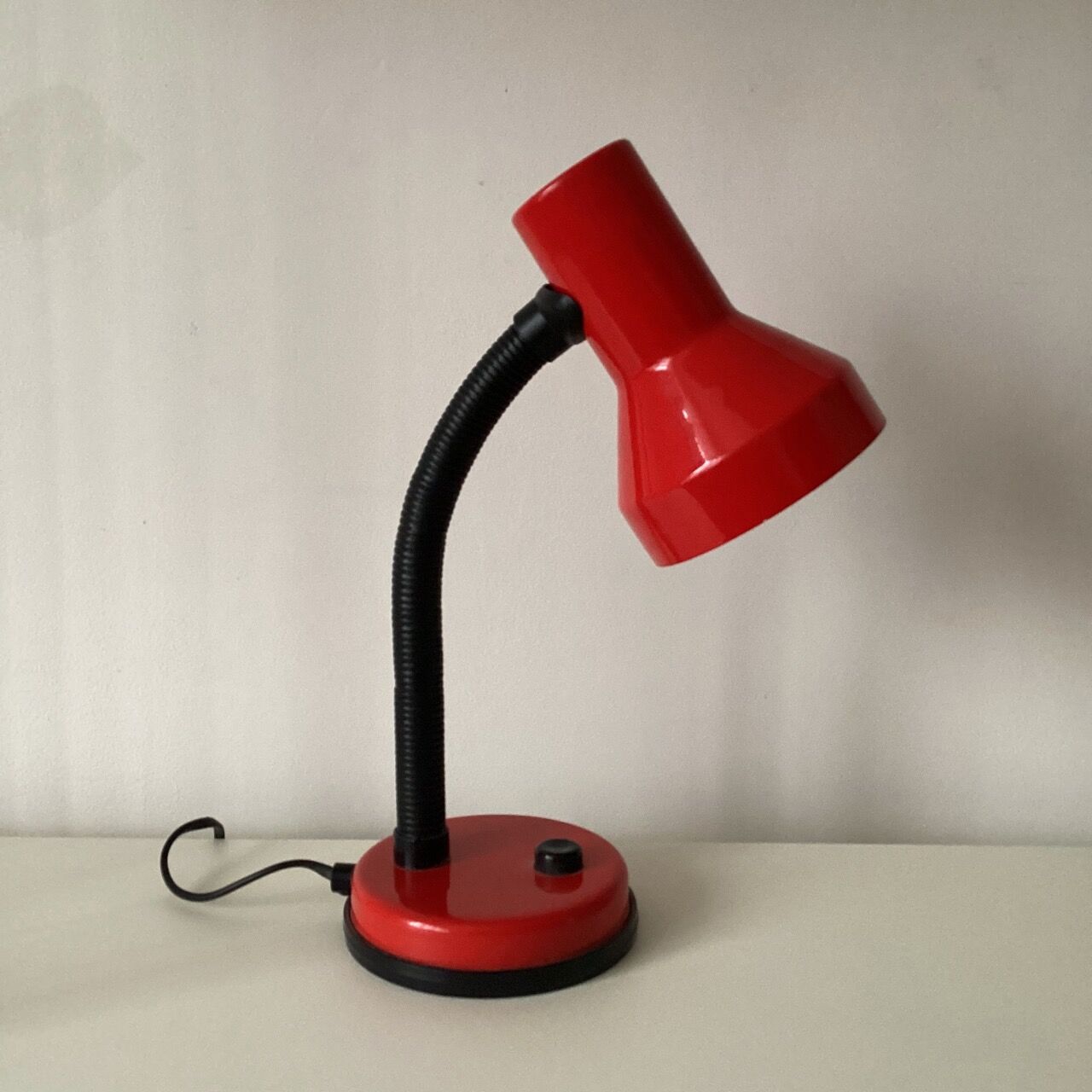 Red and black desk lamp