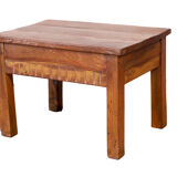 Bedside table side table in natural burmese teak