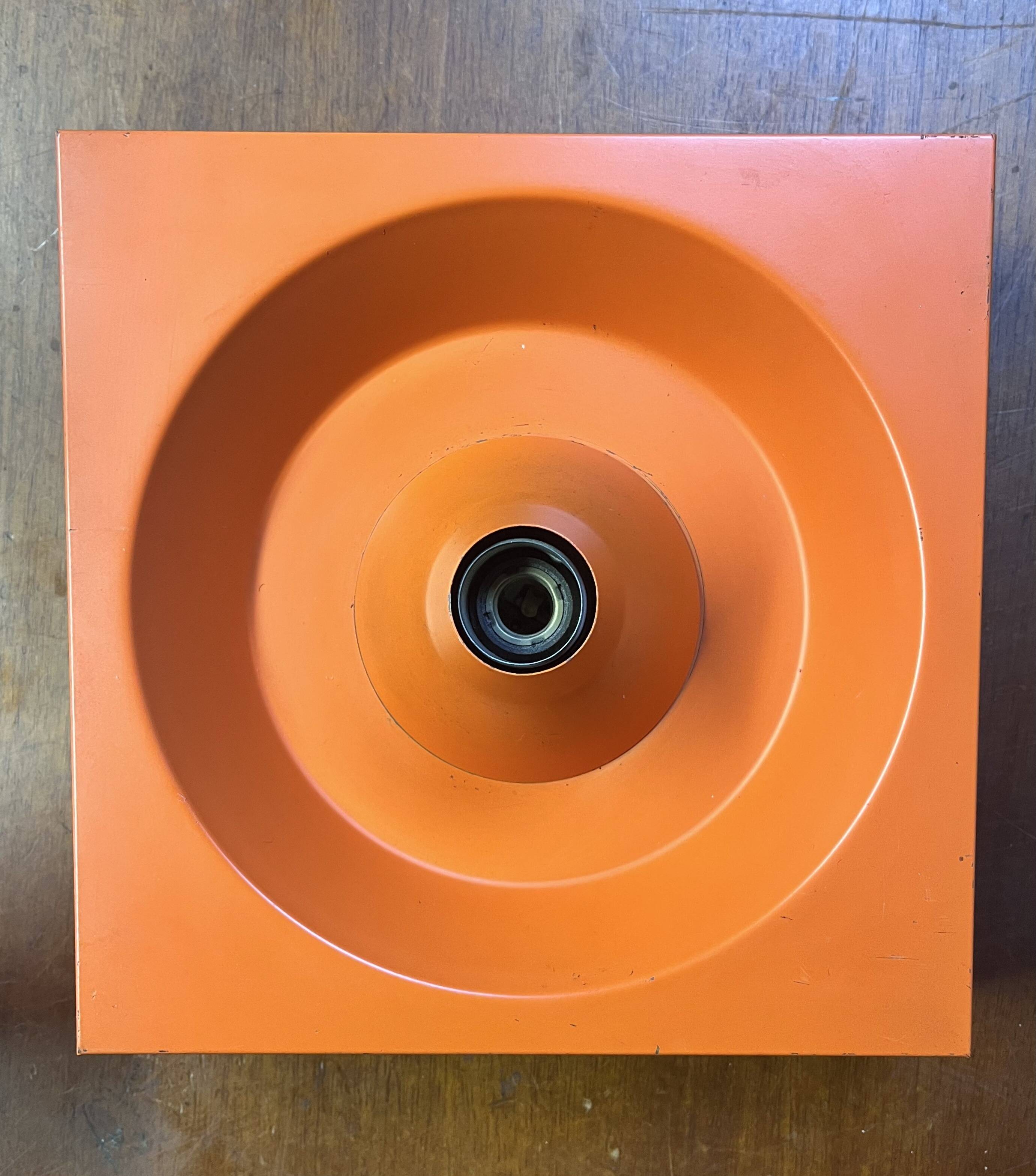 Orange wall lamp Klaus Hempel Kaiser Leuchten, 1970