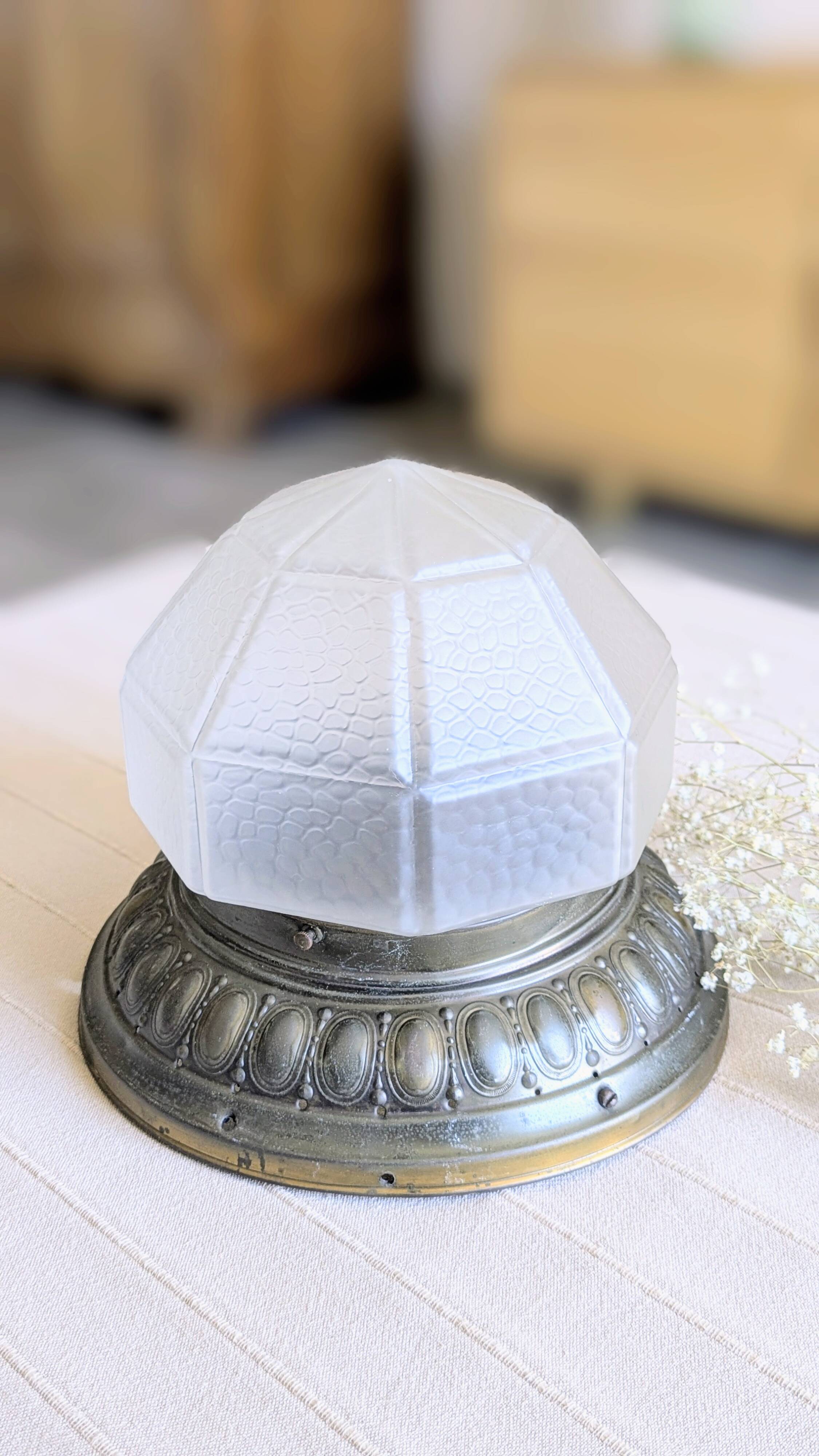 Plafonnier art déco Peau de croco (L-0183-1)