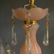 Vintage Italian Pink Opaline Murano Glass Chandelier