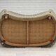 1970s, Danish 2-seater curved sofa, original furniture velour, beech wood.