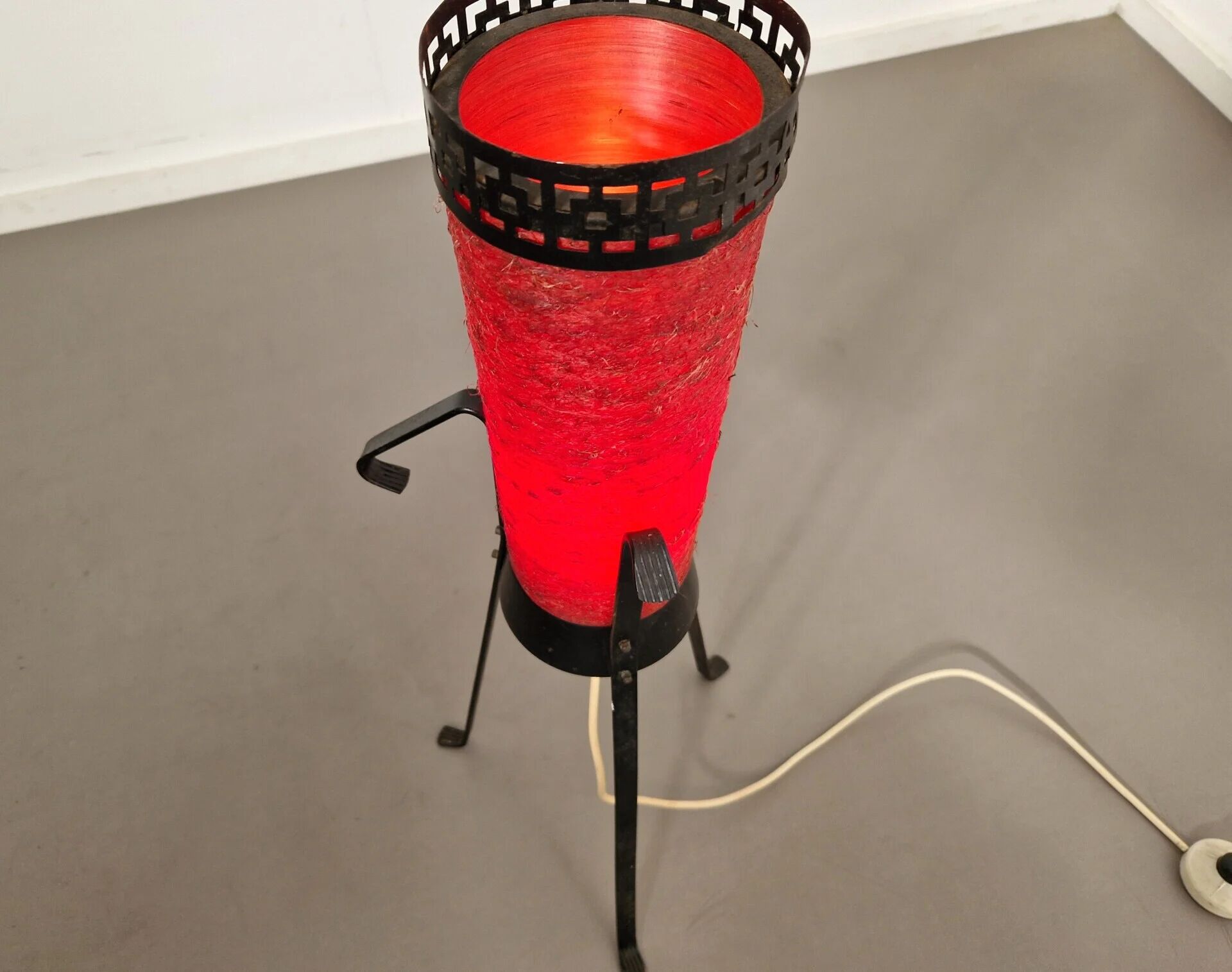 Fiberglass rocket floor lamp | Germany