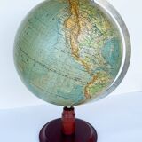 Large Earth globe 40s - Art Deco - Columbus Berlin  50 cm H