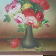 Grand tableau bouquet de fleurs  91,5 x 60,5