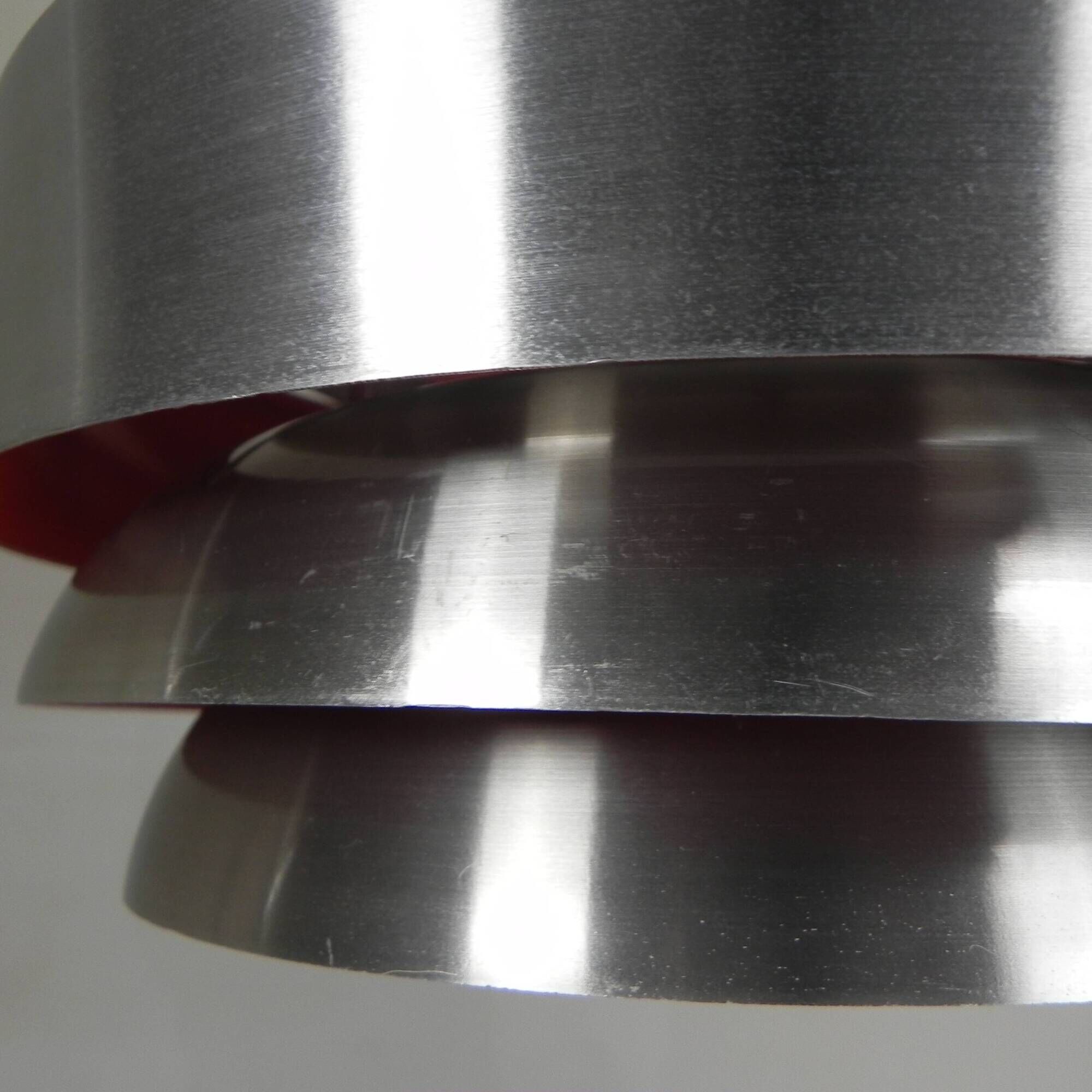Vintage aluminum pendant lamp, Lakro Amstelveen, 1960s