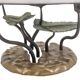 Table basse nénuphar en bronze à deux patines, années 1970