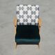 Paire de fauteuils Mid-Century Modern retapissés années 1960