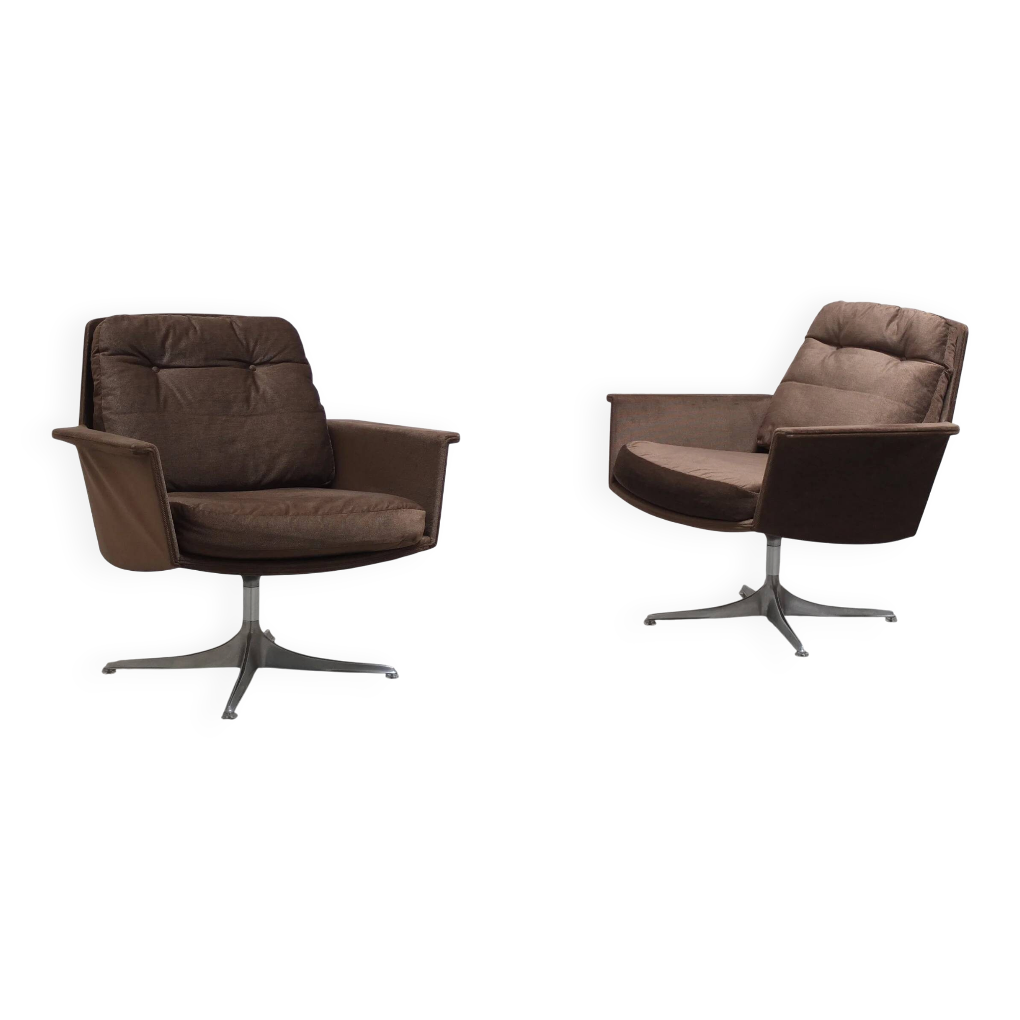 Paire de fauteuils pivotants 'Sedia' par Horst Brüning pour COR, 1972