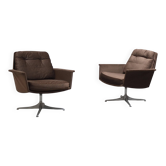 Pair of 'Sedia' swivel lounge chairs by Horst Brüning for COR, 1972