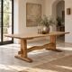 Solid oak dining table - 20th century French design