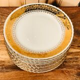 Golden dessert service with fine gold porcelain from Royal ADP