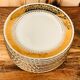 Service à dessert doré à l’or fin en porcelaine de Luxe Royal ADP