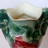 Vase art new pair KG Lunéville gilding decoration flower pink soliflore tulip tree