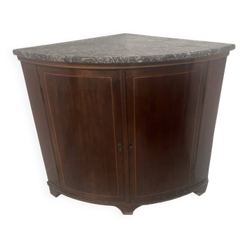Half-moon corner cabinet in Louis XVI style, 19th century