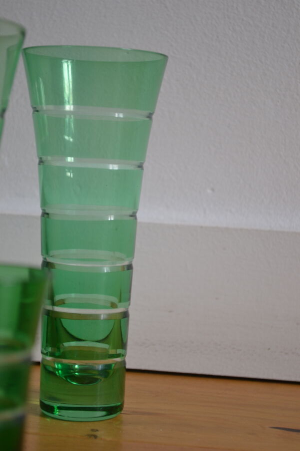 8 verres Murano Italie années 60