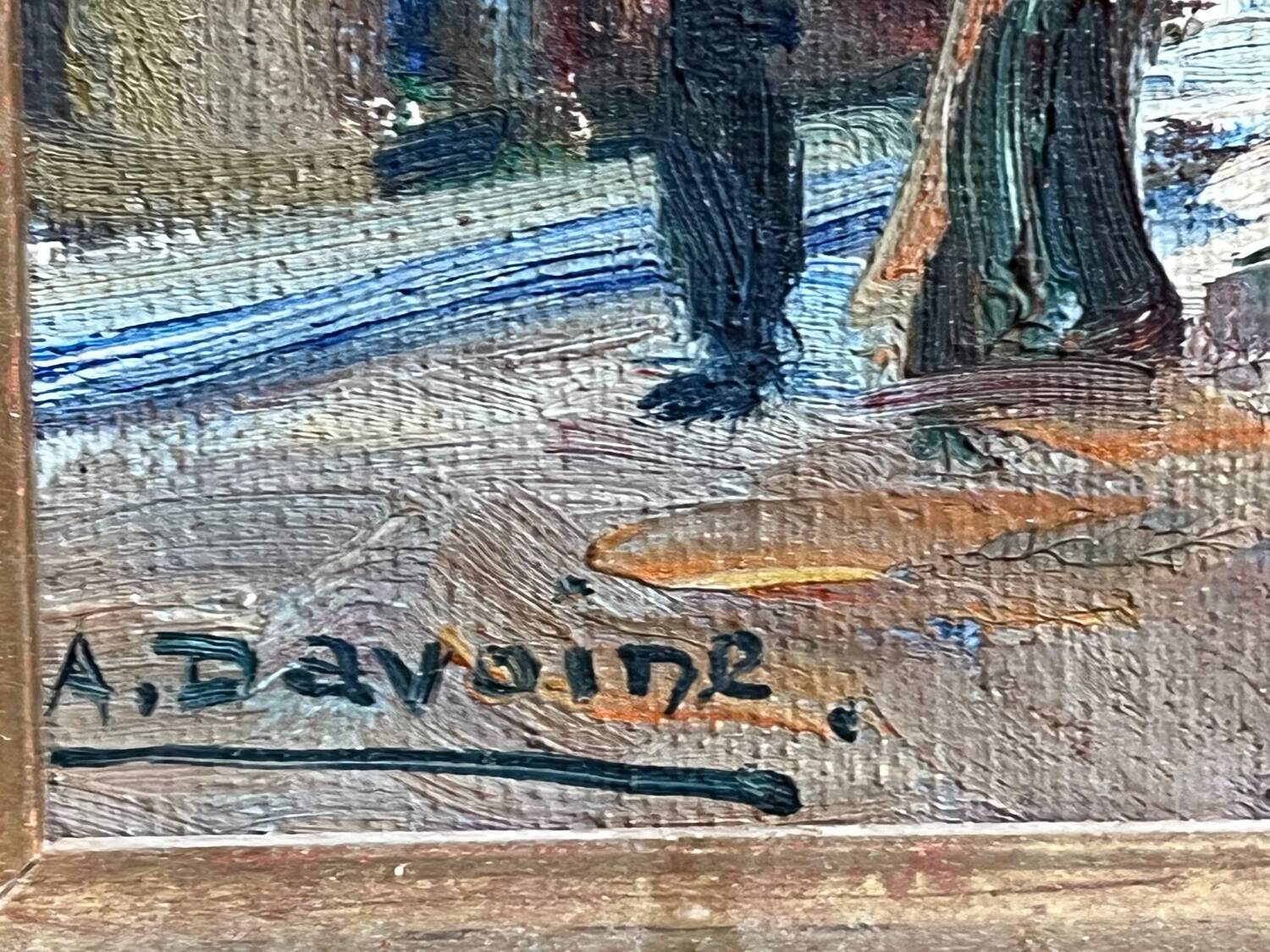Oil on canvas: Place du mound