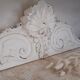 Wooden pediment patinated in chalk