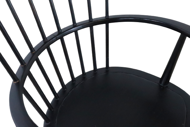 Black bar chair with cushion 'Delmenhorst' Black bar chair with cushion 'Delmenhorst' Black sp