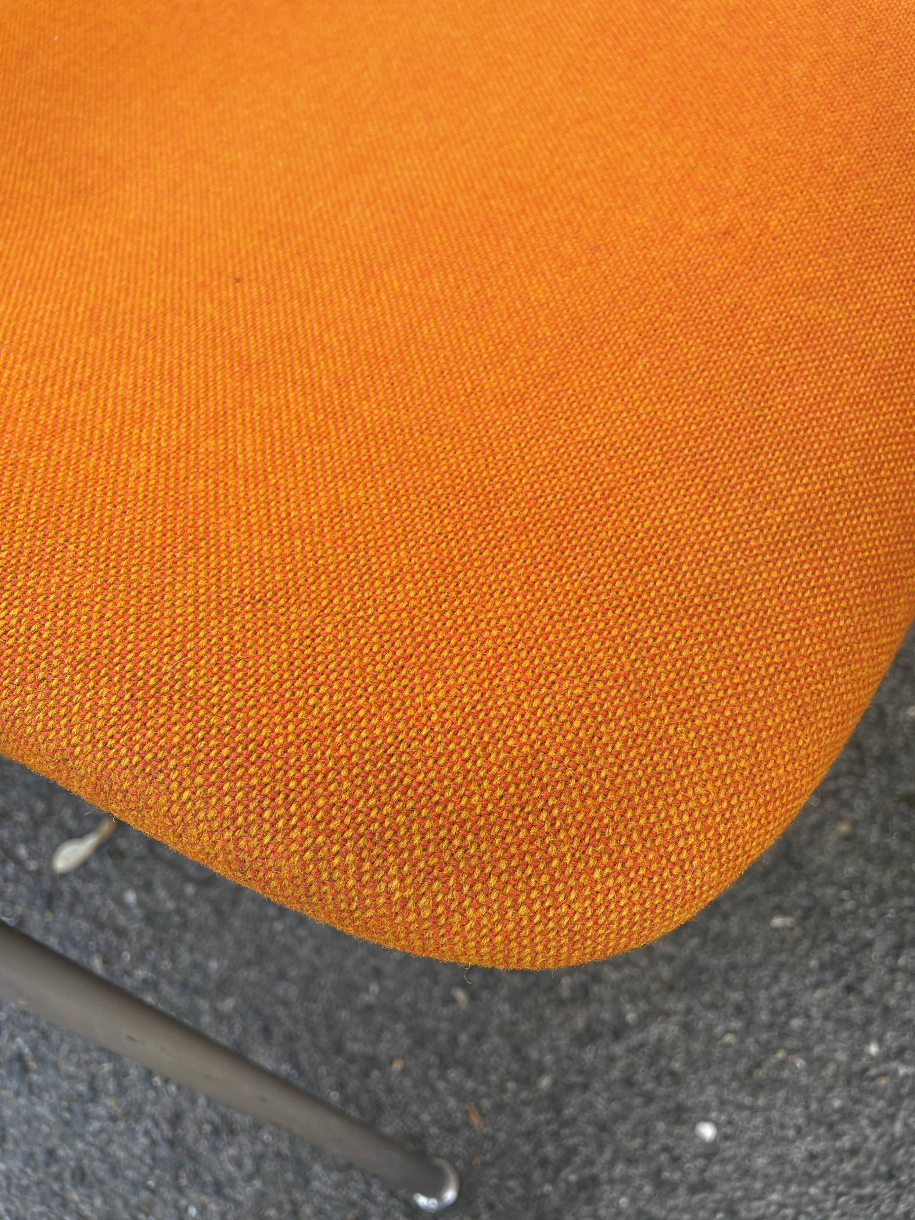 Set of 4 orange DSC 106 chairs Giancarlo Piretti for Castelli