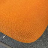 Set of 4 orange DSC 106 chairs Giancarlo Piretti for Castelli