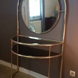 Gilded metal dressing table, Italy, 1980s