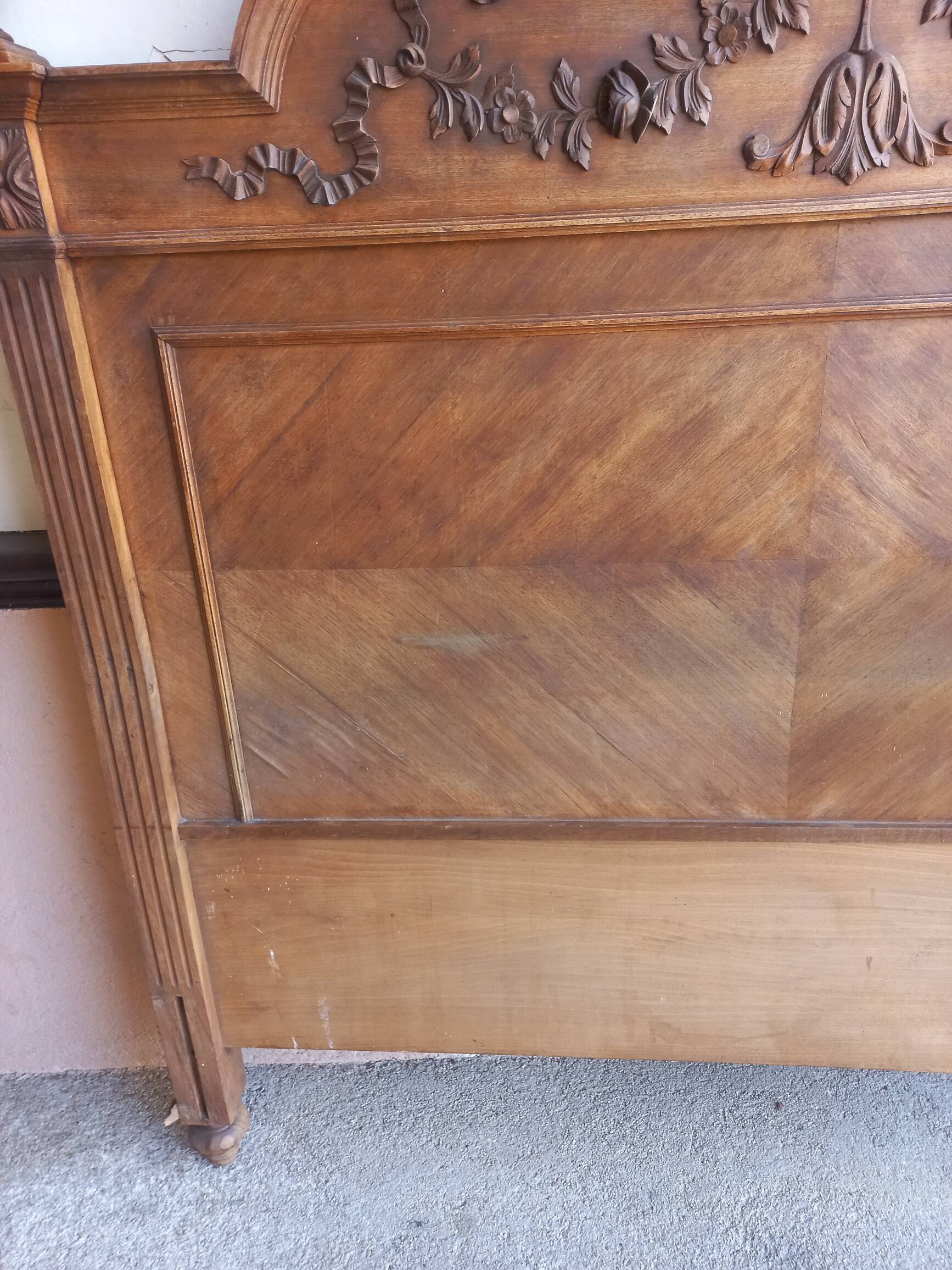 Louis XVI style wooden headboard