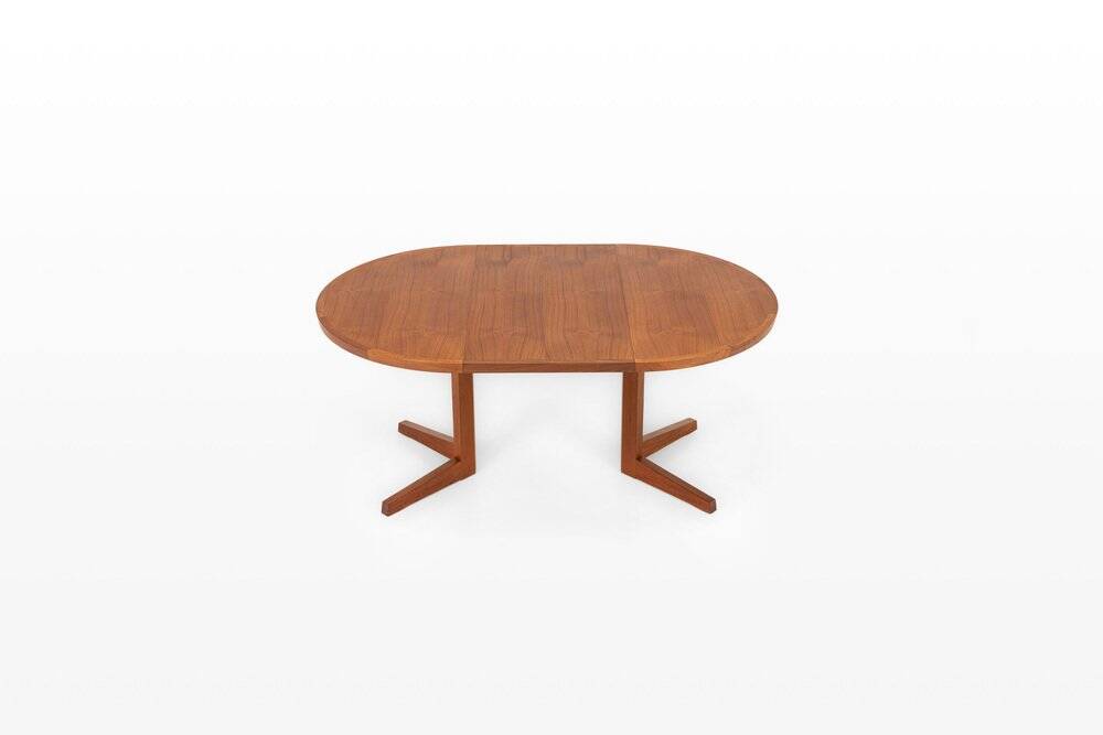 Table à manger extensible en teck, années 1960