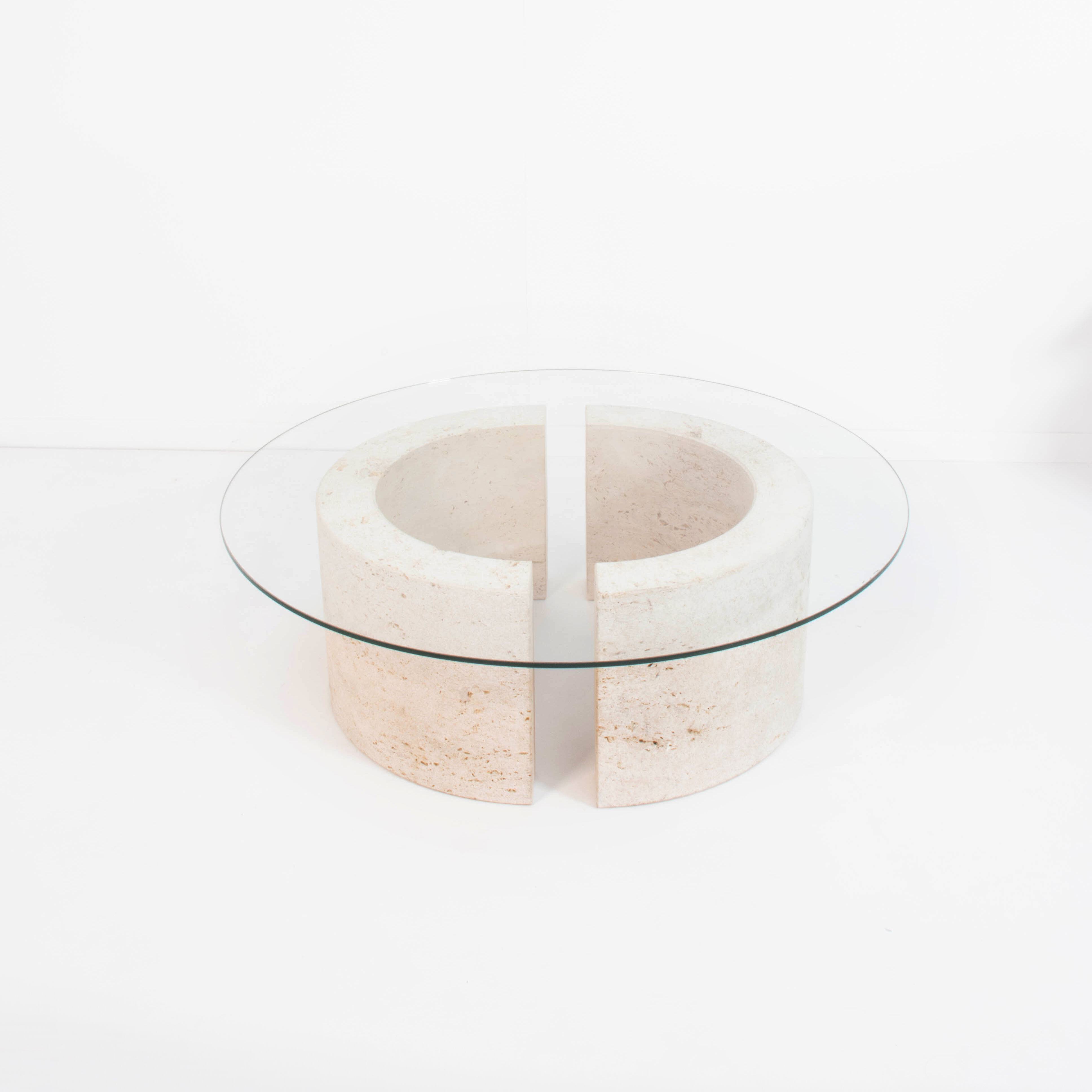 Table basse en travertin italien