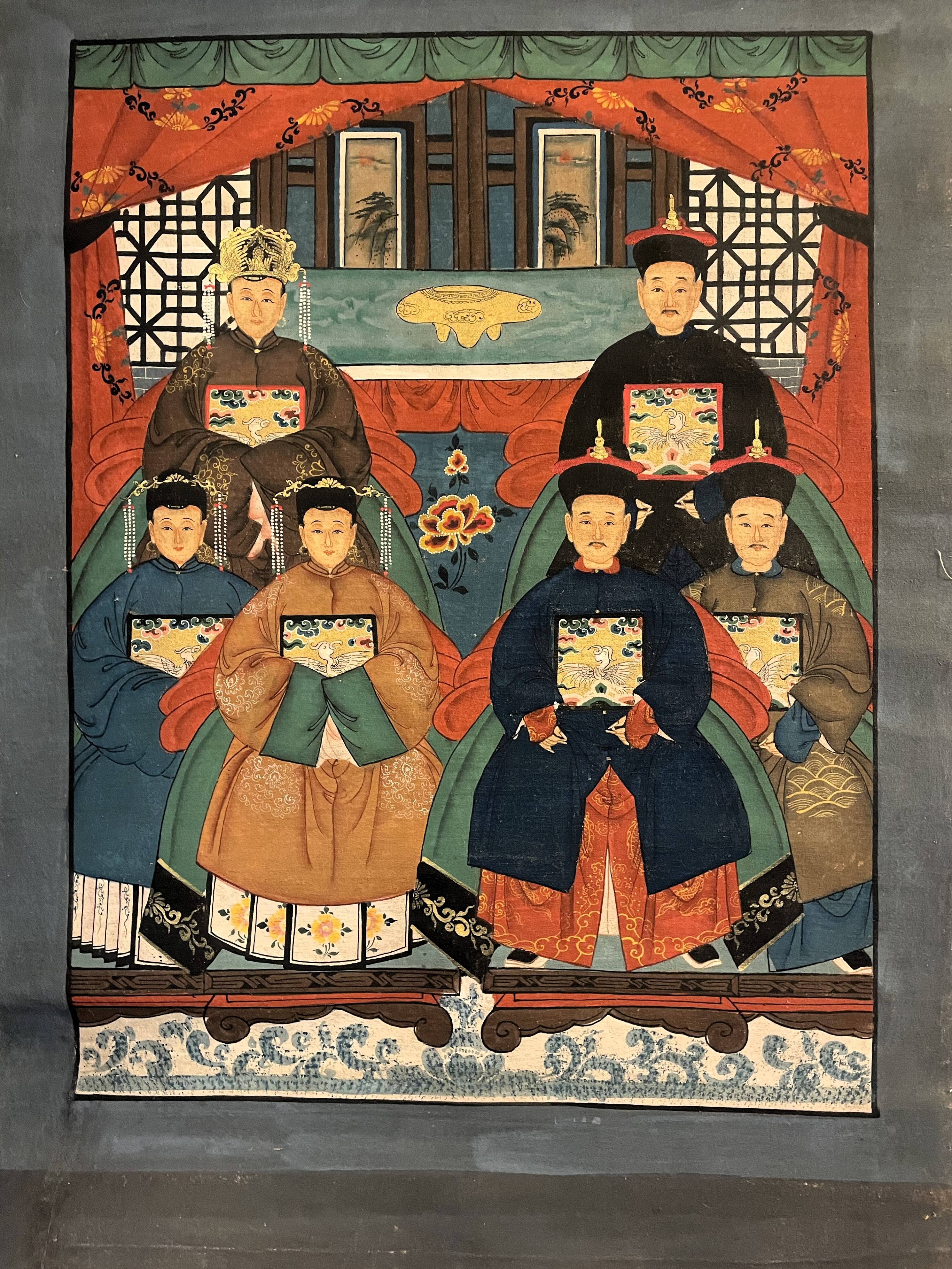 Painting, portrait of Chinese ancestors