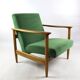 Fauteuil vert par Edmund Homa, années 1970