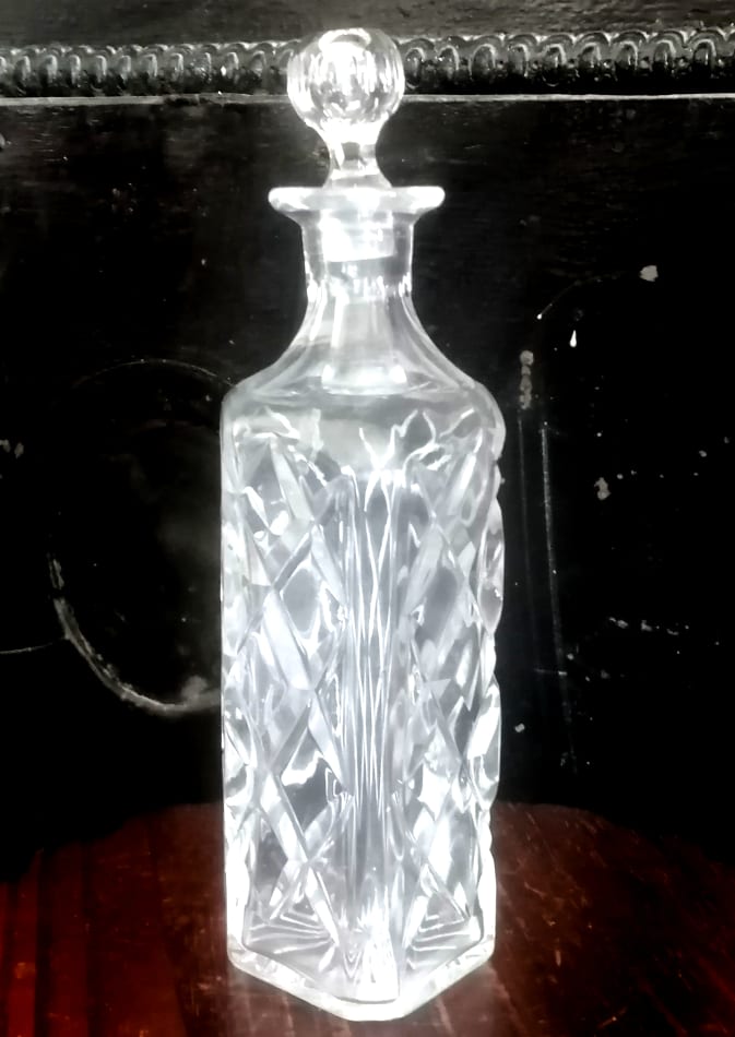 Napoleon III style cut whisky decanter