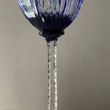 Pair of cut crystal wine glasses