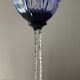Pair of cut crystal wine glasses