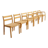6 x dining chairs | Niels Otto Møller | Model 84 & 67 | Oak | Restored