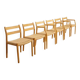 6 chaises en chêne modèle 84 et 67 par Niels Otto Møller, rénovées