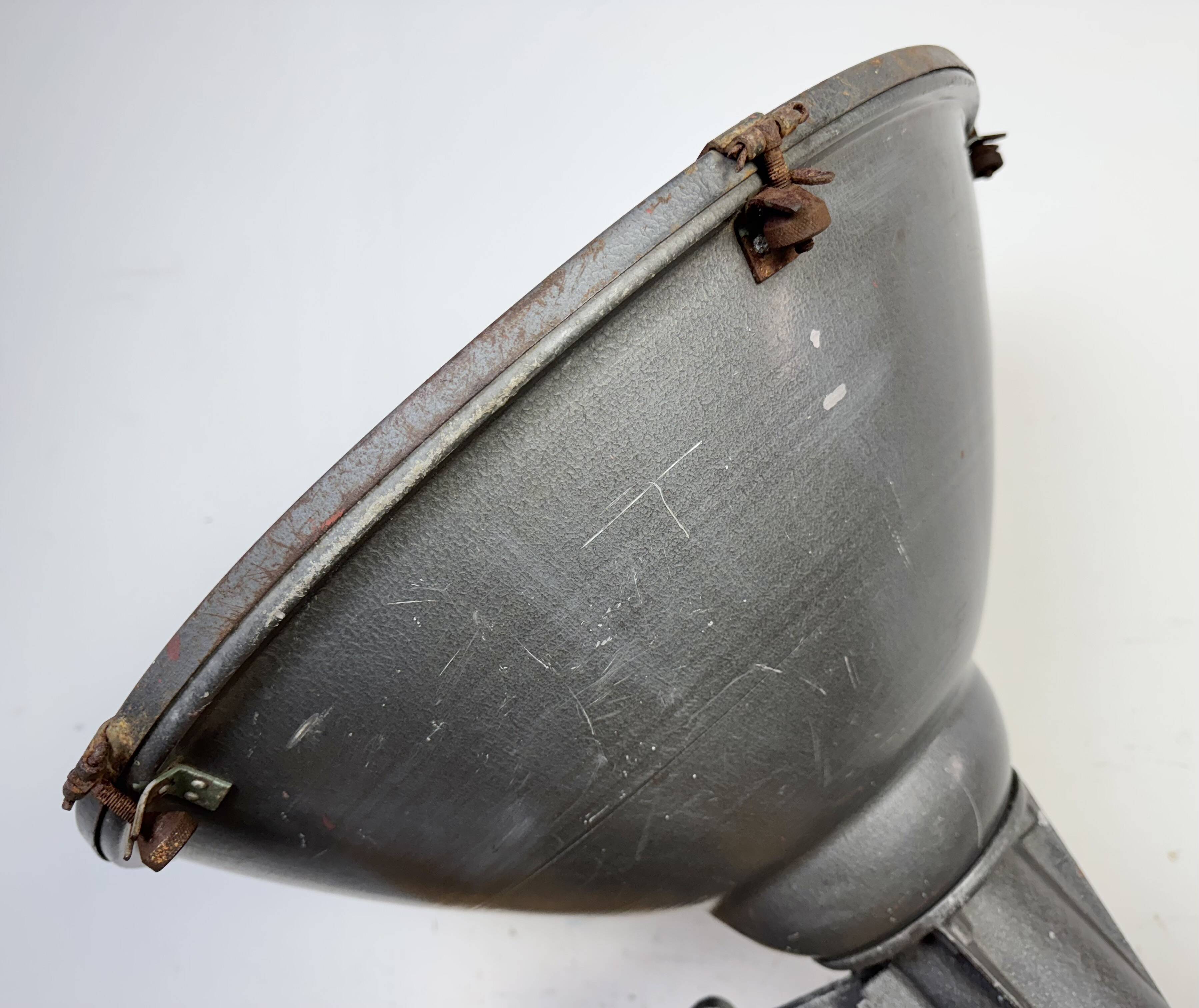 Large Vintage Industrial Aluminium Factory Wall Spotlight, 1970s