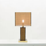 Italian brass and canning lamp, 1970