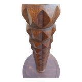 Large solid wood lamp
