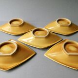 5 Verceram France faux wood ceramic bowls