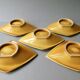 5 Verceram France faux wood ceramic bowls