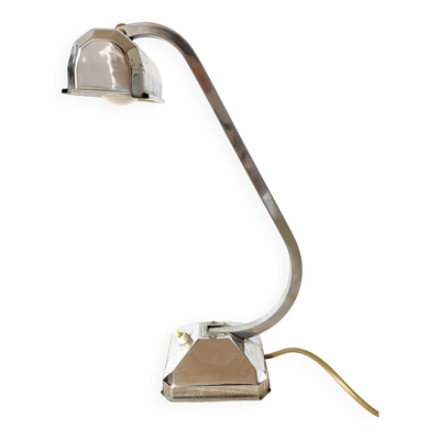 Lampe de bureau chromée  Art Déco – lampe atelier rétro